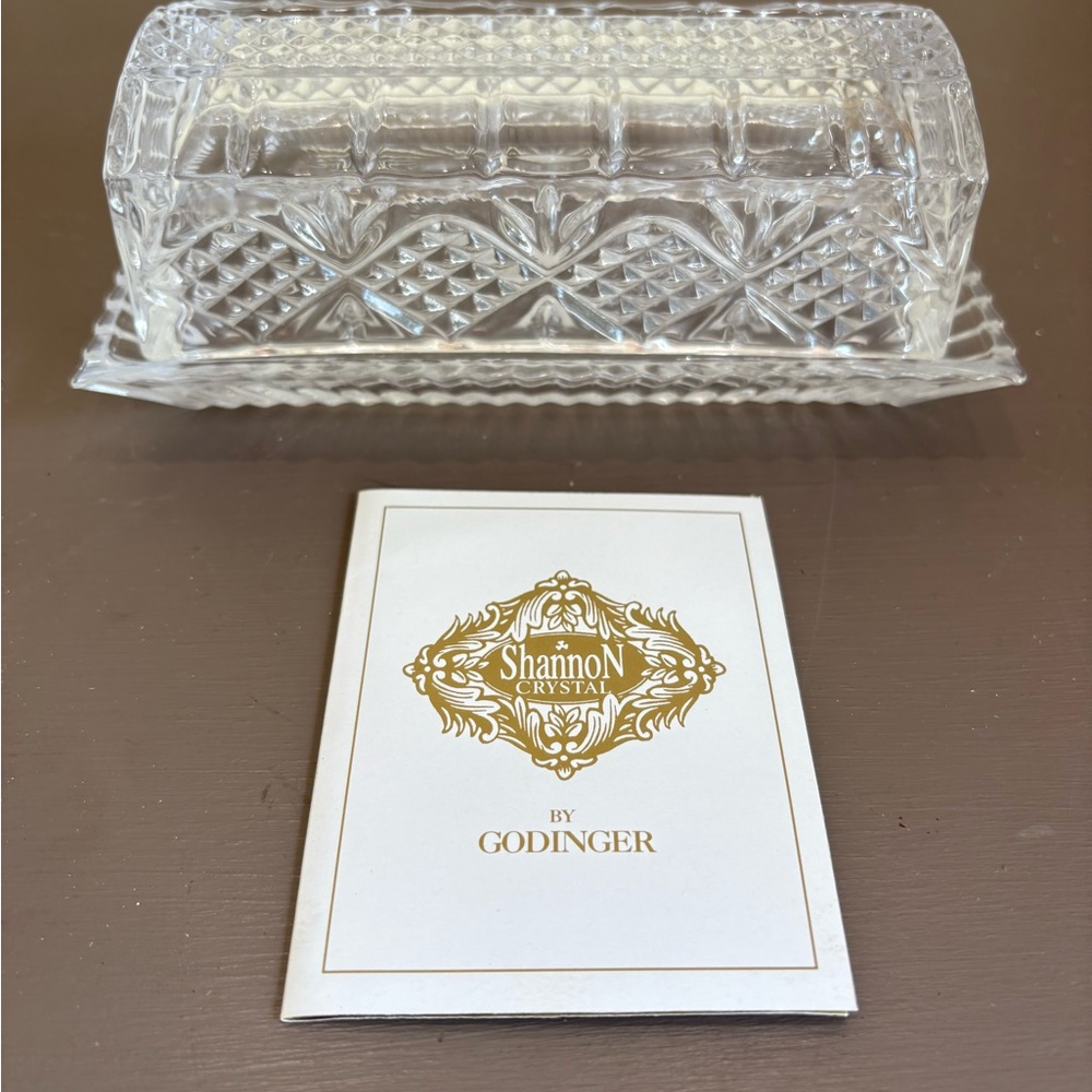 Godinger Shannon Crystal Clear Butter Dish